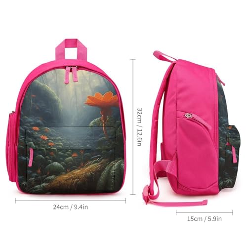 An Orange Blossom Backpack Small Book Bag with Side Pocket, Lightweight Durable Backpack, Travel Rucksack, Pink-style2