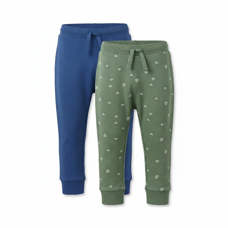 Premium Baby Boy 2-Pack Pants | 0-24 Months | 100% Cotton | Soft, Stretchable | Gentle on Skin