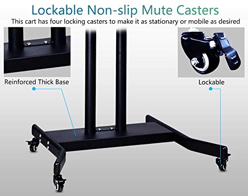 Carro Soporte para TV móvil 37 a 70 pulgadas con ruedas y estantes miniatura 2