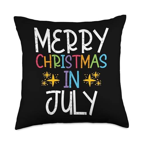 Merry Christmas In July Stars Summer Xmas Men Women Kids Throw Pillow