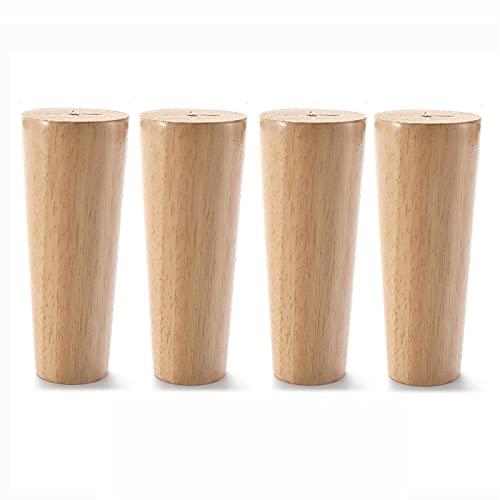 Patas de cama de madera y mesitas de centro elevadas, kit de 4 piezas con tornillos 2