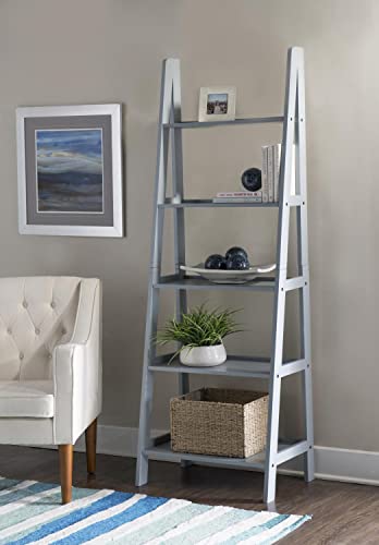 Acadia Ladder Bookshelf, Grey #TOP1