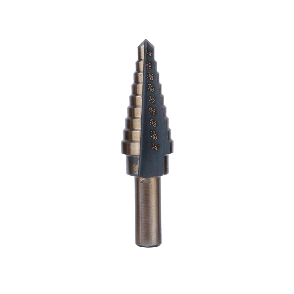 Lot de 50 Forets Étagés HSS, Revêtement TI, Tige Hexagonale, Foret Conique avec Design Rainuré