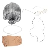 Déguisement de grand-mère bébé : ces accessoires de cosplay de vieille dame vous permettront de compléter facilement votre costume. lunettes de grand-mère avec chaînette
