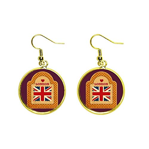 Pendientes de gota Londres Union Jack el regalo ideal de mujer