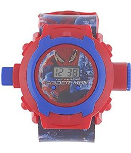 ARTLABEL Cartoon Character Automatic Projector Wrist Watch with Led Light Digital Display for Kids Boys & Girls with 24 Images Best Birthday Christmas Gifts (Spiderman) (Color May Vary)