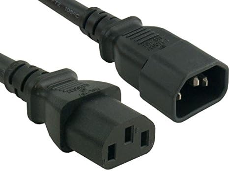 Cable Leader 4ft 16 AWG Computer Power Extension Cord IEC320 C13 to IEC320 C14