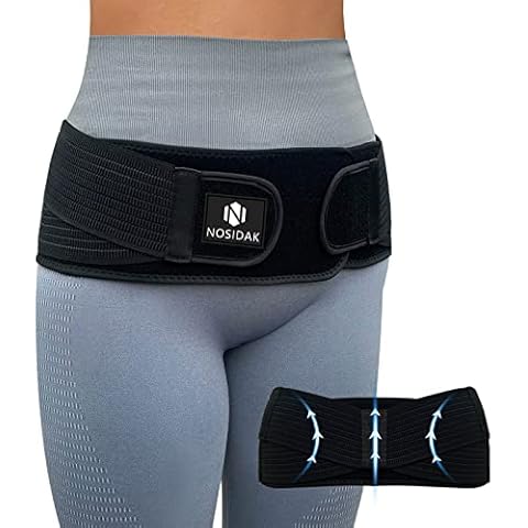 NOSIDAK SI Belt - Sacroiliac Belt for Women and Men, SI Joint Belt, Pelvis Support Belt, Sciatic Nerve Brace, Lower Back Lumbar Sciatic Pain Relief, Trochanter Belt Cover