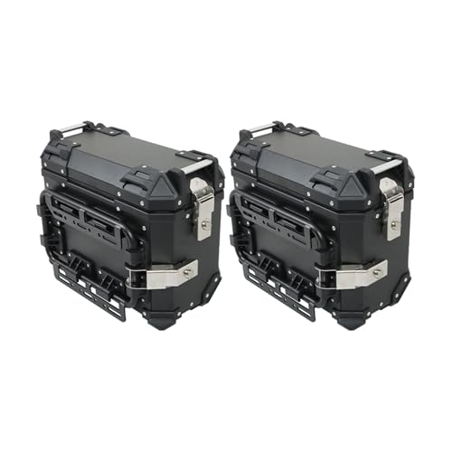 36L Silver Hard Side Saddlebag Box Motorcycle Panniers Side Case Replacement - Thumbnail 4