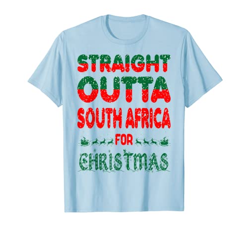 Straight Outta Sudáfrica para regalo de suéter feo de Navidad Camiseta