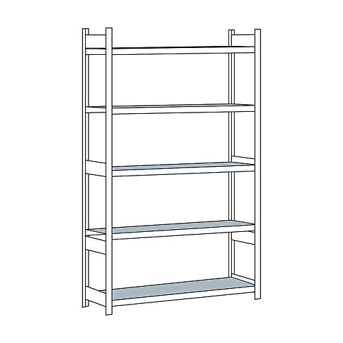 Certeo Schulte Wide Span Shelving Unit with Steel Base Height 3000 mm Span 1500 mm Base Shelf Depth 600 mm