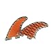 Lifyn2 Surfing Fins 2Pcs Surfboard Tail Rudder Fiberglass Surfing Accessories Paddle Board Fin Replacement (Color : Orange, Size : G5)