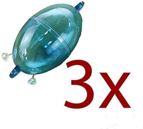 3 x Buldo Water Ball 80mm x 35mm Float, Float Fishing Poses (3xBuldo01 Blue)