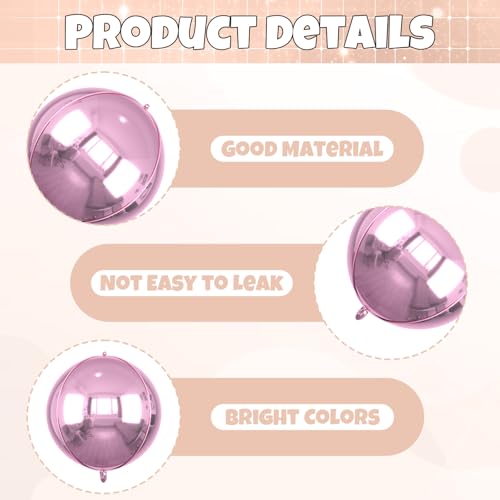 Image of 6pcs 22 inch Pink Rose Gold Star Balloons and 4D Large Foil Balloons, Pink Star Balloon Rose Gold 4D Foil Aluminum Balloon For Birthday Baby Shower Party Wedding Anniversary Valentine's Day Decoration