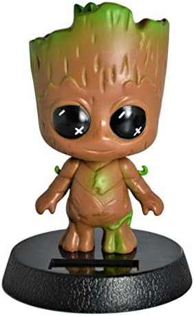 GROOT Solar Powered PVC Bobblehead Car Home Office Ultra Detail Doll