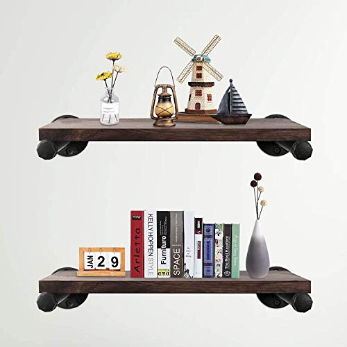 Oyydecor 4 Pack 10 Inch Shelf Brackets, 1/2'' Heavy Duty Floating Shelf Brackets For Floating Wood Shelves, Rustic Wall Mounted Diy Shelving Brackets Hanging Pipe Brackets #TOP1