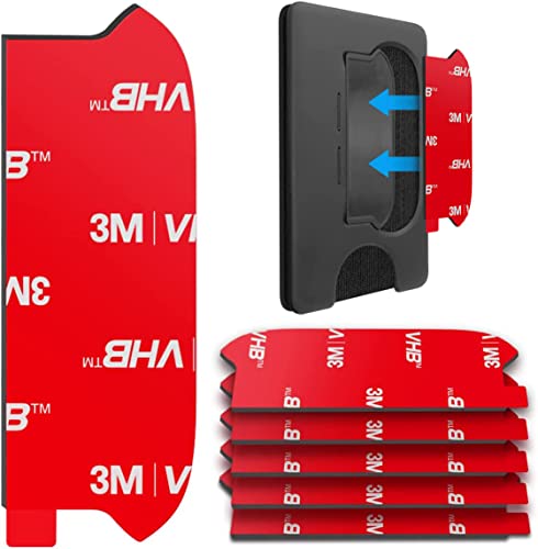 Pops Socket Billetera + Adhesivo de Repuesto, Paquete de 5 Almohadillas de Pegatinas 3M VHB para enchufes Wallet Plus Base, Funda de Enchufe para teléfono Celular, Doble Cara iPhone 12 Pro MAX Mini Cover