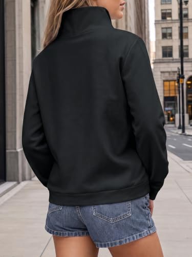 Fisoew Womens Turtleneck Sweatshirt Fleece Oversized Pullover Casual Tops - image 3