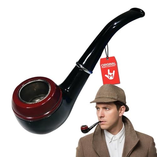 Morph Gentlemens Fake Novelty Pipe - Sherlock Holmes Prop Pipe - Costume Bubble Pipes - Detective Accessories Adult Stage Cosplay Halloween Costume Prop