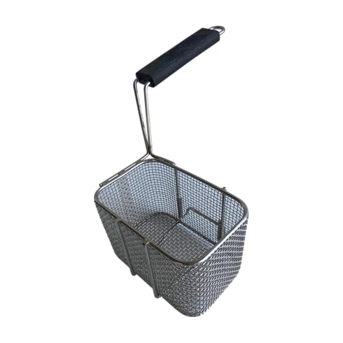 Quality Industries Pasta Basket, Black Nylon Handle, 90 Degree Handle, 180x120x125 mm, 7.1 x 4.7 x 4.9 in