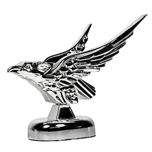 Figuras de radiador para coches – capó de cabeza de águila, figuras autoadhesivas del radiador del águila voladora, adorno de escultura con logotipo de pájaro para el estilo de coche y camión para