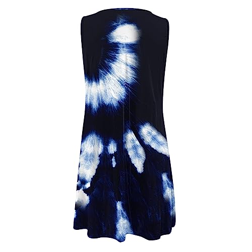 Robe d'été ample sans manches à imprimé floral et col en V fluide - 4