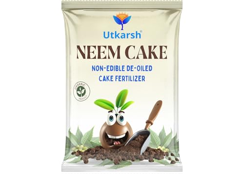 Image of Utkarsh Neem Cake Powder for Plants, Organic Neem Khali Fertilizer for Home Garden, Manure for Flowers, Vegetables & Lawn, Pest Repellent (900 gm; Pack of 1)