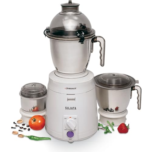 Sujata Dynamix 900 Watt Mixer Grinder with 3 Jars (Indian Plug)