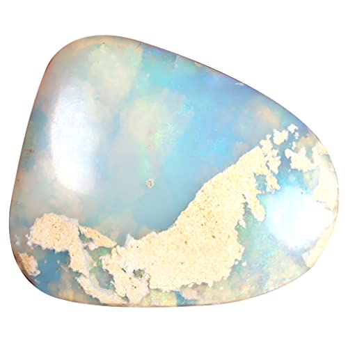 Opale de Koroit naturelle 5.20 ct, pierre précieuse multicolore d'Australie de 16 x 14 mm