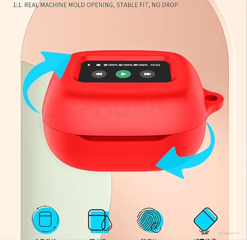 Image of Silicone Case Cover for Live Beam 3 | Live Flex 3 | Live Buds 3 (Lanyard,Red)