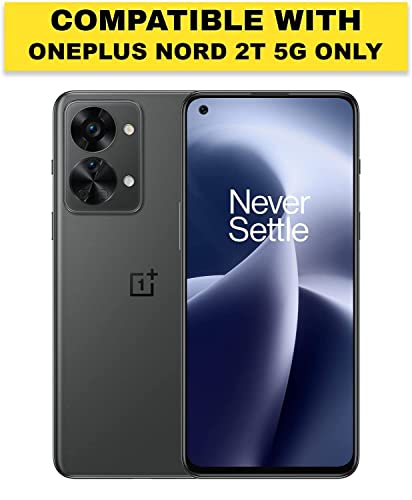 Image of RIGGEAR Sleek Oneplus Nord 2T 5G Back Cover Case For Phone (Pc+Tpu|Black Cf), Black