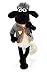 NICI 88667 - Shaun Schlenker mit Grauer Jacke und Hut, Plüschtier, 25 cm