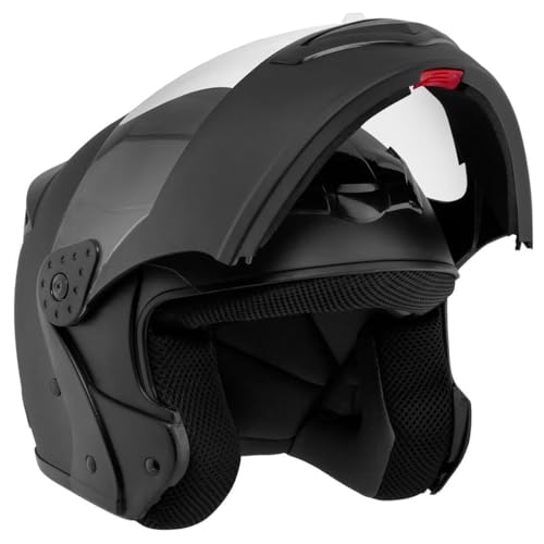 Capacete de Moto Mixs MX Gladiator Classic Preto Fosco Articulado Escamoteável Robocop 60