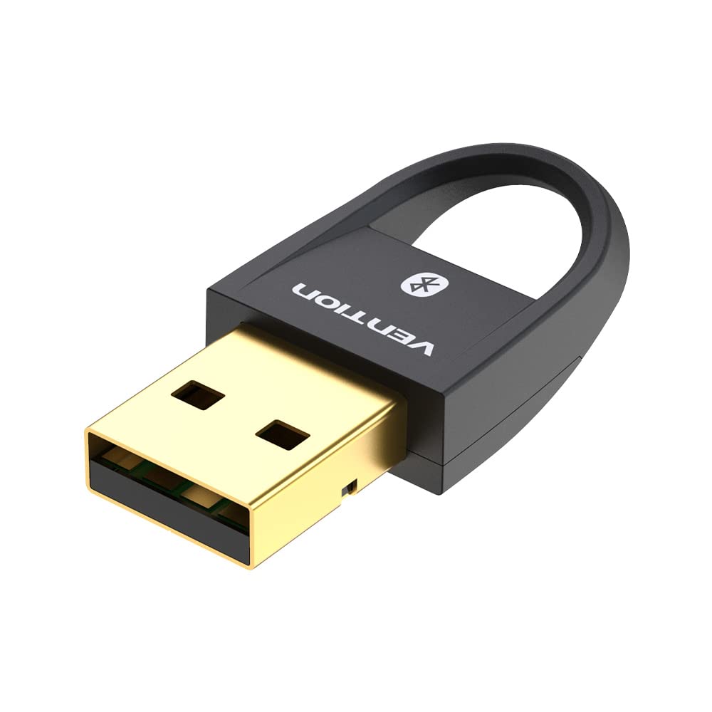 VENTION USB Bluetooth 5.0 Adapter Black for Computers and Laptop support 7 devices simultaneously (1 year Warranty)