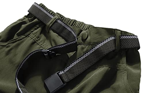 Dafengea Kids Hiking Cargo Pants Quick Dry Casual Outdoor Hiking Convertible Trousers,Kz0099-Armygreen-5T #TOP2