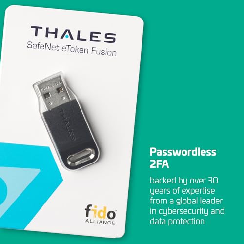 Thales - SafeNet eToken Fusion - Phishing-Resistant FIDO2 Certified Security Key for Digital Certificates or Web Apps & Desktop Authentication - USB-A - Pack of 1 by THALES - Image 3