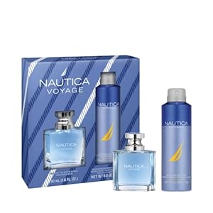 Nautica Voyage 2 piece Gift Set for Men – 1.6oz Eau De Toilette Spray + 6.0 oz Deodorizing Body Spray