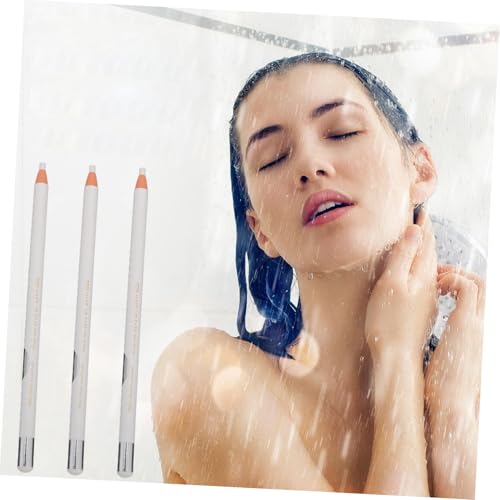 Set 3 piezas lápiz delineador cejas blanco versátil miniatura 5