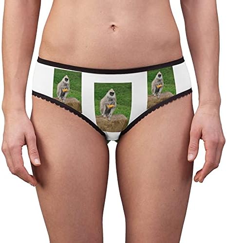 Gray Langur Panties, Gray Langur Underwear, Briefs, Cotton Briefs, Funny Underwear, Panties For Women