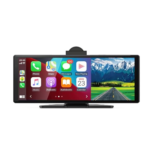 Wireless Apple CarPlay & Android Auto Display für Auto – Mit 1080P Rückfahrkamera, GPS Navigation, Mirror Link, Plug & Play für alle Fahrzeuge (SUV/LKW/PKW)