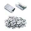 QWORK 1/2 Steel Strapping Seals 1000 Pack Metal Clips for PP or Steel Banding, Pallet & Cargo Securing
