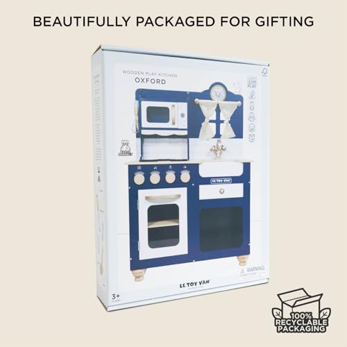 Le Toy Van - Wooden Oxford Kitchen Pretend Play Set | Kids Cooking Role Play Toy - Suitable For 3 Years +, Medium, Blue - Image 9