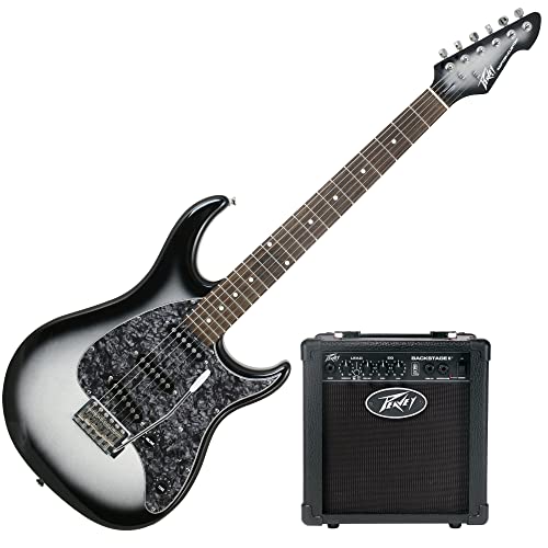 Peavey Raptor® Custom Silverburst Electric Guitar With Backstage® II Combo Guitar Amplifier