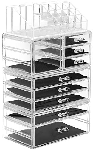 Sorbus Large Clear Makeup Organizer - Detachable...