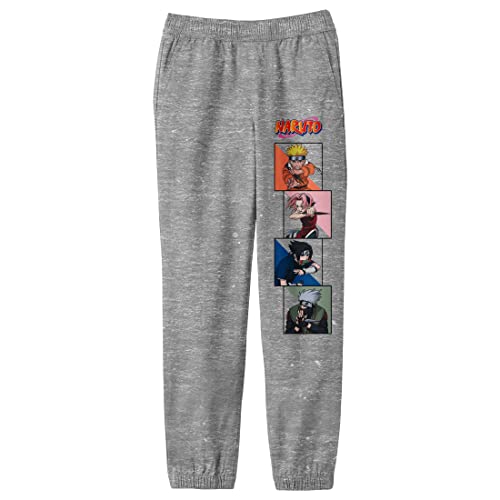 Bioworld Naruto Classic Characters Youth Heather Gray Graphic Sweats