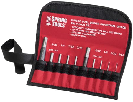 Itc International Tool Company Spring Tools Ipps20 - Industrial Pin Punch 10 Piece Professional Set - Steel Tips