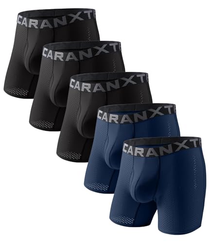 Mens Underwear Boxer Briefs Soft Comfortable Micro Modal Breathable with Fly Performance Boxer Briefs for Men