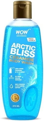 WOW Skin Science Arctic Bliss Ceramide Body Wash | Ceramide for Deep Hydration & Skin Barrier Support | Menthol for Instant Cooling | Up To 12-Hour Long-Lasting Freshness | 275ml