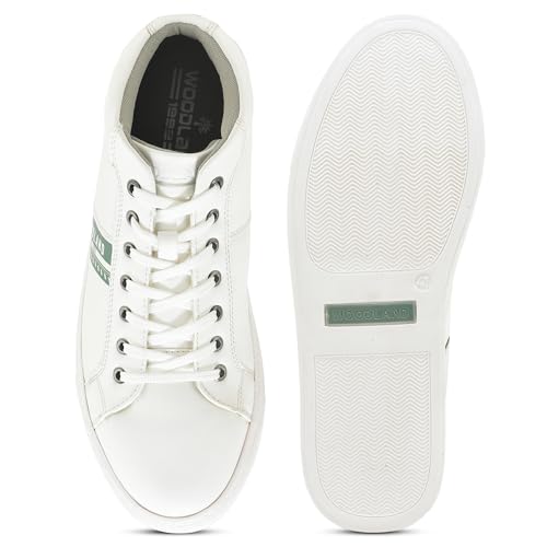 Buy Woodland Men's White PU Sneakers-9 UK (43EURO) (OSNB 4507022) at Amazon.in - Image 5