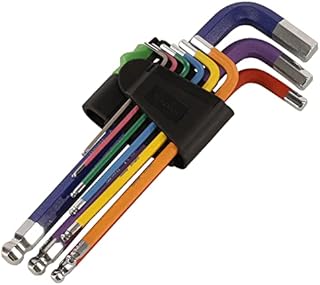 Radar Products 9 Piece Long Arm Ball Point Hex Key Set - Allen Allan Alan Key